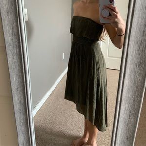 Strapless Hi Low Dress- XS